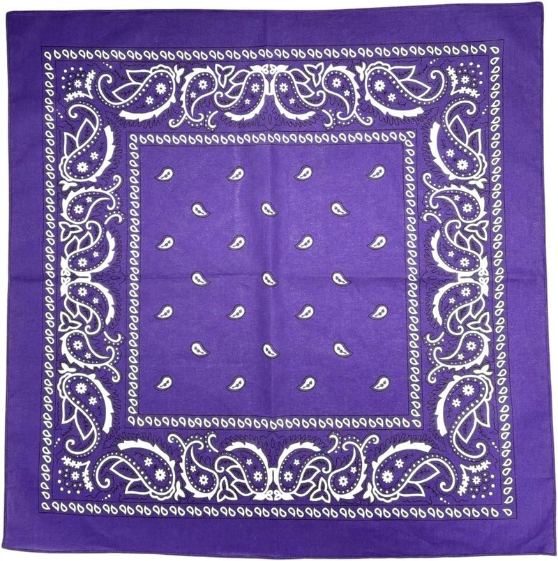 MD Style 3 PCS Extra Large Bandanas 27” x 27” 100% Cotton for Men & Women Paisley Handkerchief Headband Scarf Jumbo Bandana - Image 3